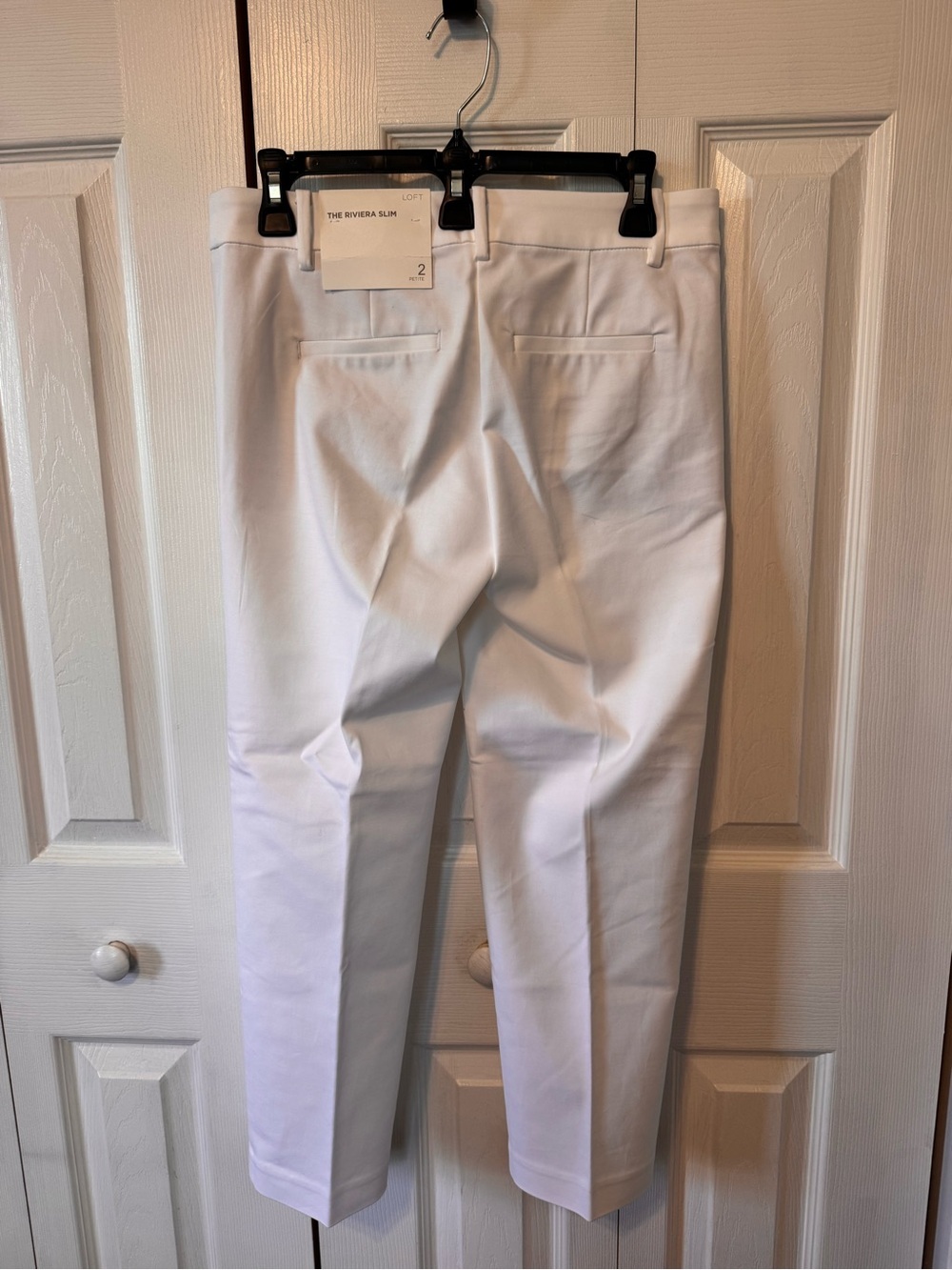Loft NWTS Riveria White Cropped Dress Pants Size 2P Slim Tailored Legs Pockets - Picture 4 of 14